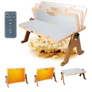 180W Radiant Chicken Coop Heater Winter Safe Chick Kitten Pets Brown NEW MSRP$38